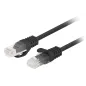 CABLE RED LANBERG LATIGUILLO CAT-6 UTP 0-25M NEGRO FLUKE PASSED (PACK 10 UDS)