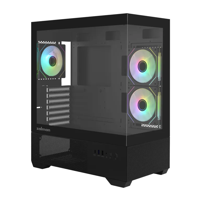 CAJA ZALMAN CHRONIX ATX 3 XVENT 120MM ARGB 1XUSB 3-0 NEGRO S-N FUENTE