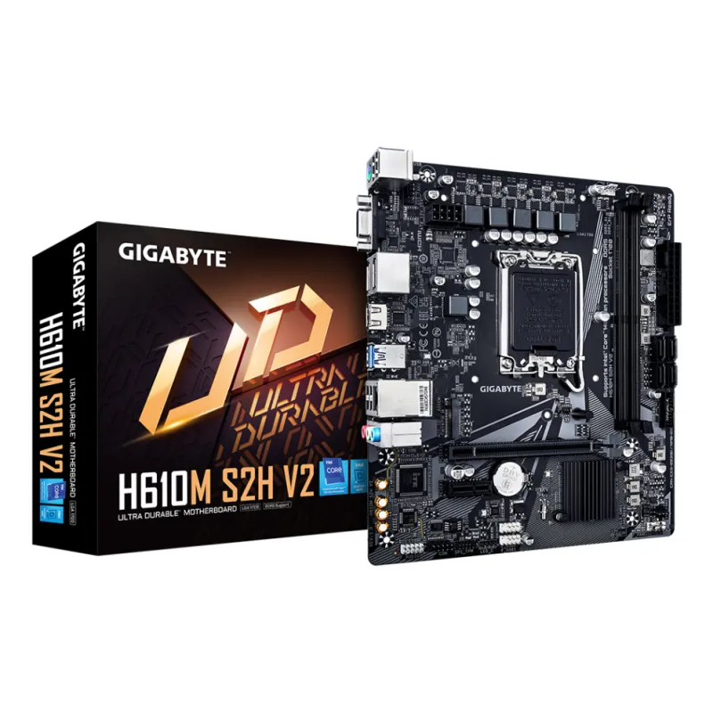 PLACA BASE GIGABYTE H610M S2H V2 1700 MATX 2XDDR5 PLACA BASE GIGABYTE H610M S2H V2 1700 MATX 2XDDR5