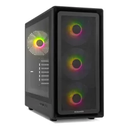 CAJA NOX SEMITORRE HYPERFLOW HUMMER AERO ARGB NEGRO USB 3-0 TYPE C