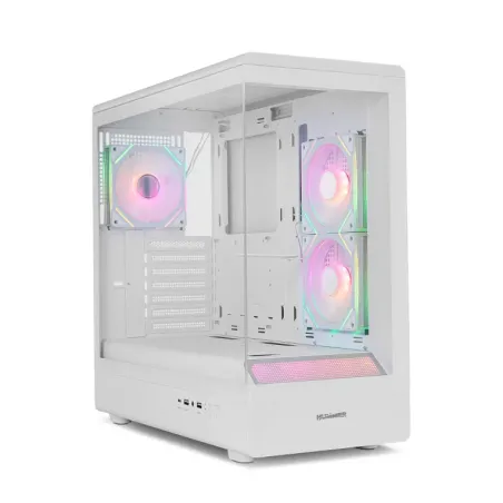 CAJA NOX SEMITORRE FRAMELESS HUMMER SIGNAL ARGB BLANCA USB TYPE C