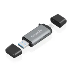 LECTOR TARJETAS AISENS SD MICRO SD MMC RS-MMC MMC MICRO USBA USBC GRIS