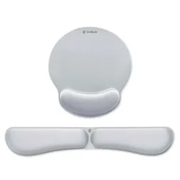 PACK SUBBLIM ERGO MEMORYFLEX -REPOSAMUÑECAS TECLADO Y RATON PLATA