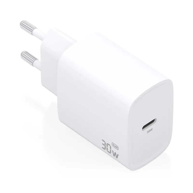 Cargador de Pared GaN Aisens A110-0950- 1xUSB Tipo-C- 30W- Blanco