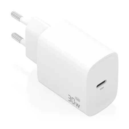 Cargador de Pared GaN Aisens A110-0950- 1xUSB Tipo-C- 30W- Blanco