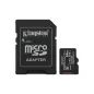 Tarjeta de Memoria Kingston CANVAS Select Plus 64GB microSD XC con Adaptador- Clase 10- 100MBs