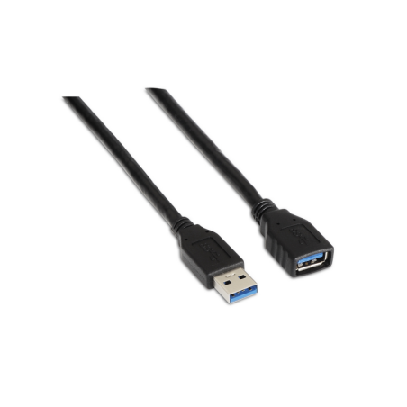 Cable Alargador USB 3-0 Aisens A105-0042- USB Macho - USB Hembra- 2m- Negro