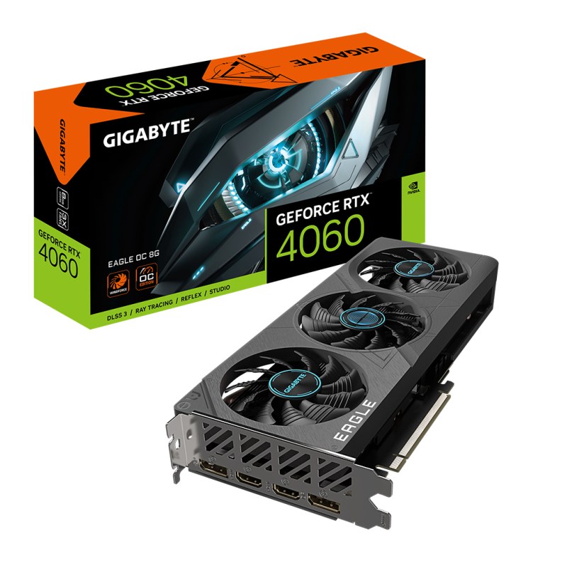 Tarjeta Gráfica Gigabyte GeForce RTX 4060 EAGLE OC 8G- 8GB GDDR6