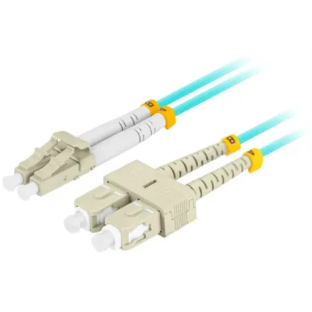 CABLE DE FIBRAOPTICA LANBERG 2M MULTI LC-UPC-SC-UPC DUPLEX OM3 LSZH 3-0MM BL