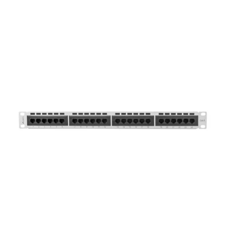 PATCH PANEL LANBERG CAT-6 UTP 24 PUERTOS 1U RACK 19" GRIS