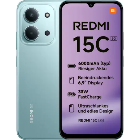 SMARTPHONE XIAOMI REDMI 15C 5G 4GB-128GB MINT GREEN