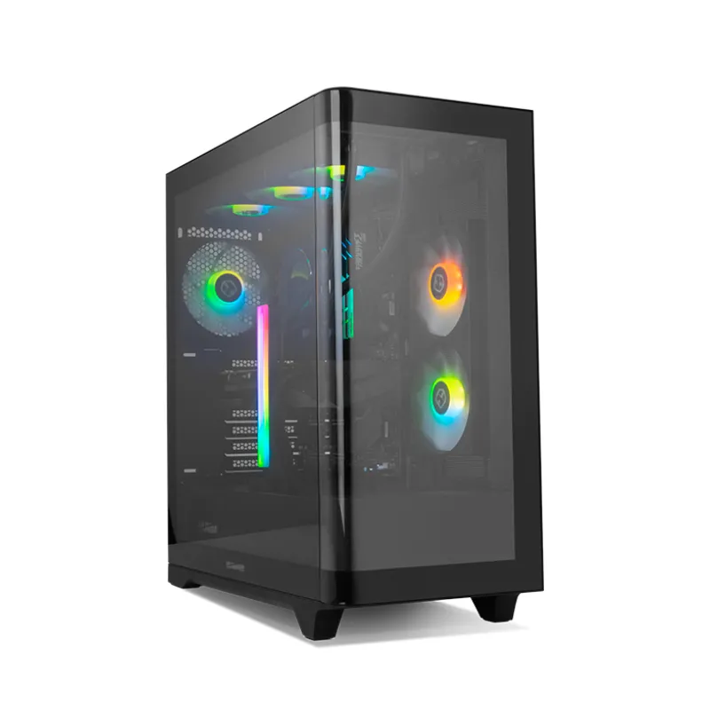 CAJA NOX HUMMER ETHER ATX SEMITORRE CRISTAL CURVO NEGRO