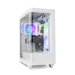 CAJA NOX HUMMER ETHER ATX SEMITORRE CRISTAL CURVO BLANCO