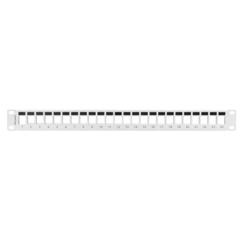 PATCH PANEL LANBERG 24 PUERTOS 1U RACK 19 PARA MODULOS KEYSTONE GRIS