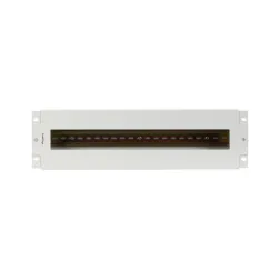 PANEL LANBERG DISTRIBUIDRO DE TENSION 19" 3U CON RAIL DIN TS-35 GRIS