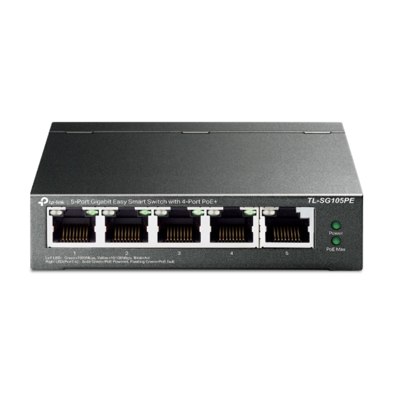 Switch TP-Link TL-SG105PE 5 Puertos- RJ-45 10-100-1000 PoE