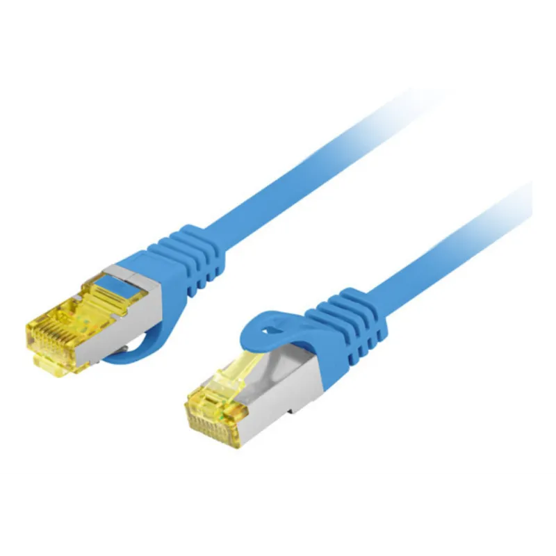 CABLE RED LANBERG LATIGUILLO CAT-6A S-FTP LSZH CU 0-5M AZUL FLUKE PASSED