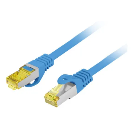 CABLE RED LANBERG LATIGUILLO CAT-6A S-FTP LSZH CU 0-5M AZUL FLUKE PASSED