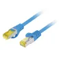CABLE RED LANBERG LATIGUILLO CAT-6A S-FTP LSZH CU 0-5M AZUL FLUKE PASSED