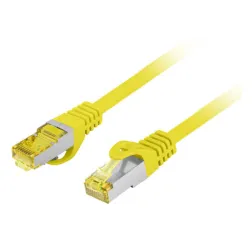 CABLE RED LANBERG LATIGUILLO CAT-6A S-FTP LSZH CU 0-5M AMARILLO FLUKE PASSED