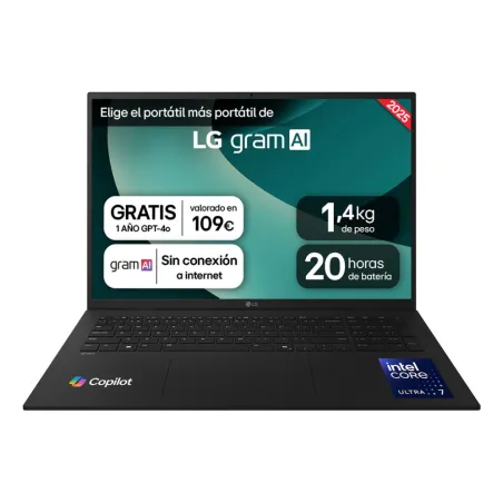 PORTATIL LG GRAM U7-255H 32GB 1TB 17" WQXGA FreeDOS