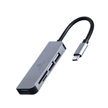 HUB USB TIPO-C DE 3 PUERTOS USB 3-1 Y USB 2-0 CON LECTOR DE TARJETAS