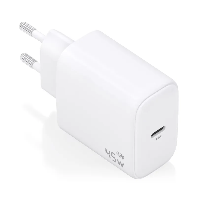 Cargador de Pared GaN Aisens A110-0969- 1xUSB Tipo-C- 45W- Blanco