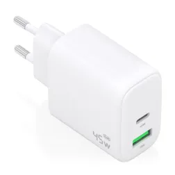 CARGADOR AISENS GAN 45W 1XUSB-C PD3-0 QC4-0 1XUSB-A QC3-0 BLANCO