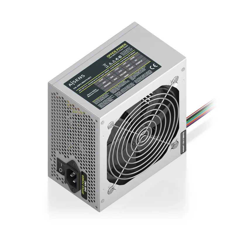 FUENTE ALIMENTACION AISENS ATX 500W OEM PLATA