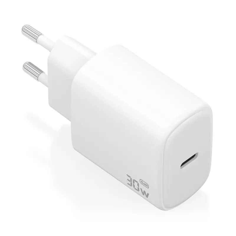 Cargador de Pared GaN Aisens A110-0975- 1xUSB Tipo-C- 30W- Blanco