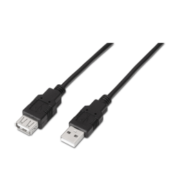 CABLE EXTENSOR USB(A) 2-0 A USB(A) 2-0 AISENS 3M NEGRO