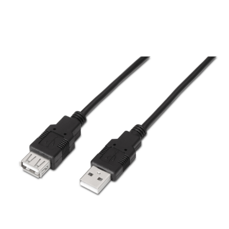 CABLE AISENS USB 2-0 TIPO A M-A H NEGRO 3-0M