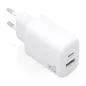 Cargador de Pared GaN Aisens A110-0977- 1xUSB Tipo-C- 1xUSB- 30W- Blanco