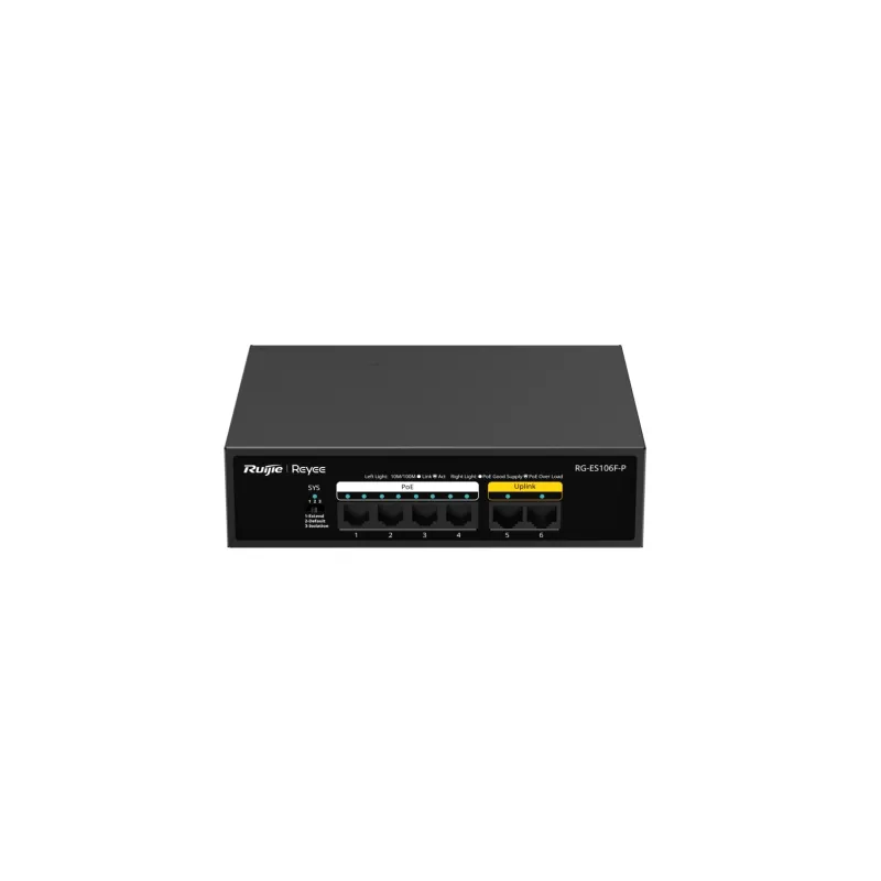 SWITCH RUIJIE UNMANAGED 8 PUERTOS GIGABIT POE 1 SFP BLACK