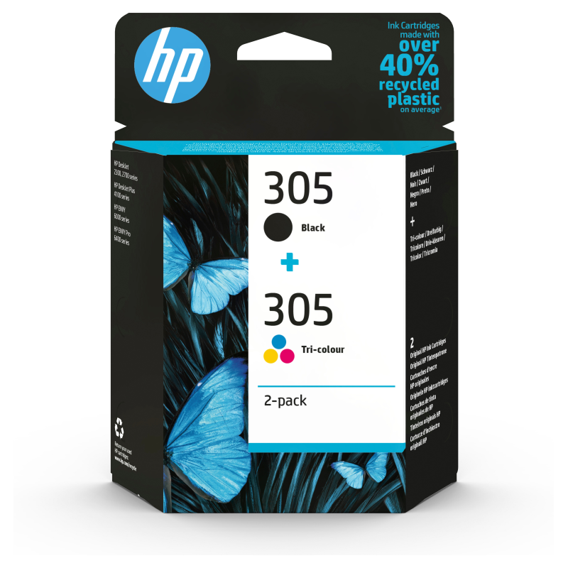 TINTA HP 305 PACK COLOR NEGRO