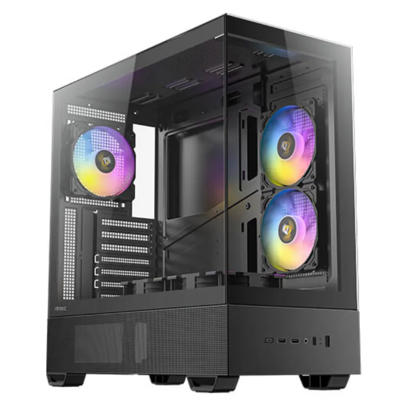 CAJA ANTEC CX705 ARGB MID-TOWER ATX PANORAMICA 270º 5XVENT 120MM PWM