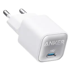 CARGADOR DE PARED ANKER ZOLO 30W 1 PUERTO USB-C BLANCO
