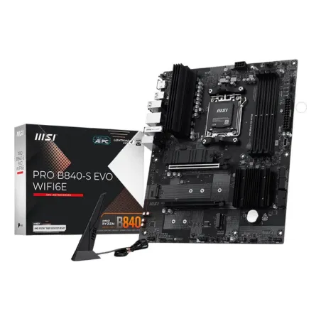 PLACA BASE MSI PRO B840-S EVO WIFI6E AM5 4XDDR5