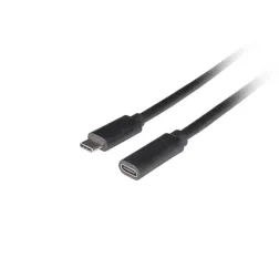 CABLE LANBERG USB-C 3-1 MACHO-HEMBRA 0-5M NEGRO