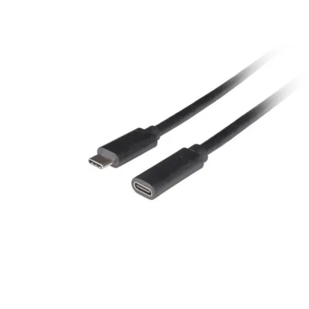 CABLE LANBERG USB-C 3-1 MACHO-HEMBRA 1-5M NEGRO