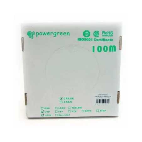 BOBINA DE CABLE PEPEGREEN CAT5e 100M RIGIDO EXTER