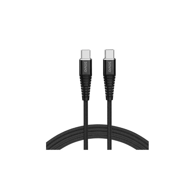 CABLE USB-C A USB-C SAVIO 5A 1M CL-159 CABLE USB-C A USB-C SAVIO 5A 1M CL-159