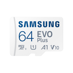 Tarjeta de Memoria Samsung EVO Plus 2021 64GB microSD XC con Adaptador- Clase 10- 130MBs