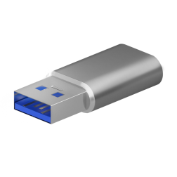 MINI ADAPTADOR AISENS USB 3-2 GEN2 USB 2-03A USB-C-H-A-M GRIS