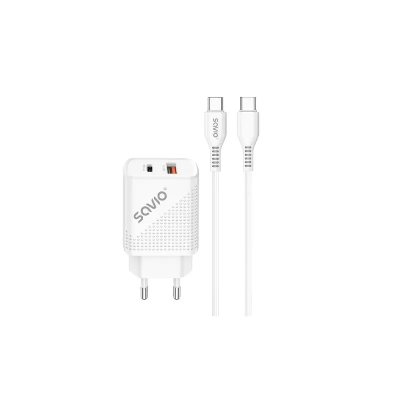 CARGADOR SAVIO LA-05 DUAL 18W USB 3-0 + CABLE