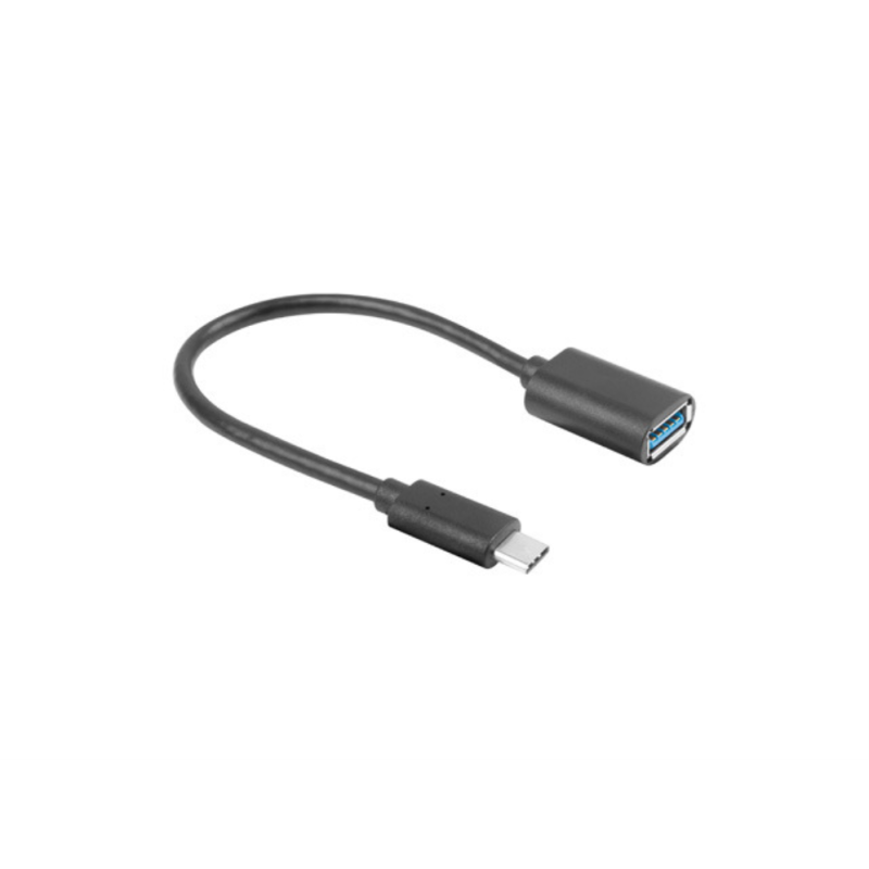 ADAPTADOR USB LANBERG USB-C M 3-1 A USB-A H 15CM OTG NEGRO