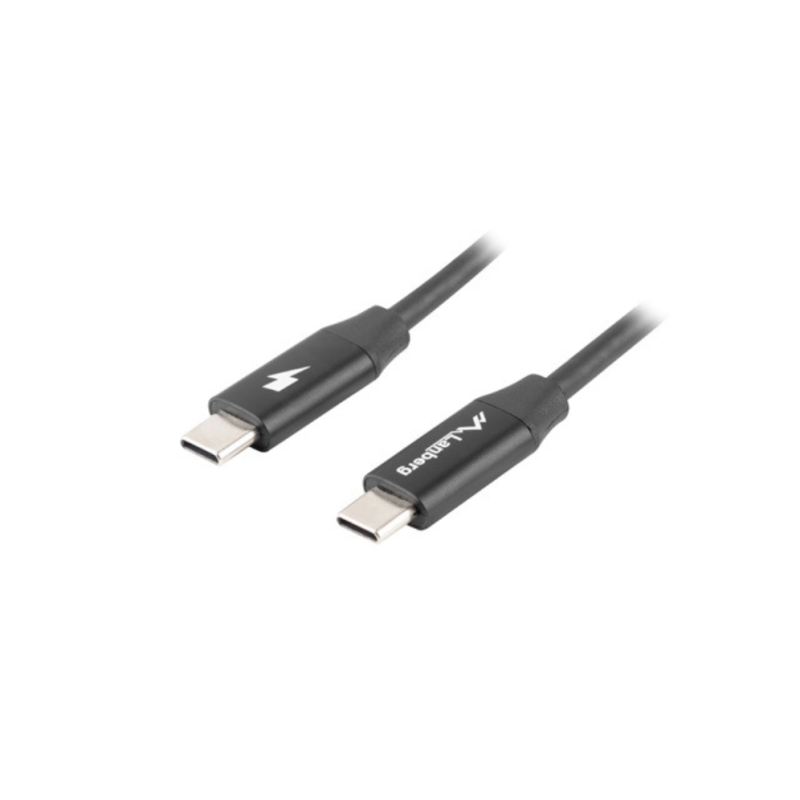 CABLE LANBERG USB C MACHO-MACHO 0-5M QUICK CHARGE NEGRO