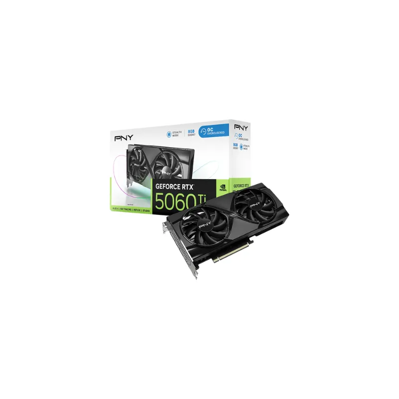 TARJETA GRÁFICA PNY RTX 5060TI OVERCLOCKED DUAL FAN 8GB