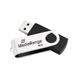 PENDRIVE 8GB USB 2-0 MEDIARANGE SILVER-BLACK