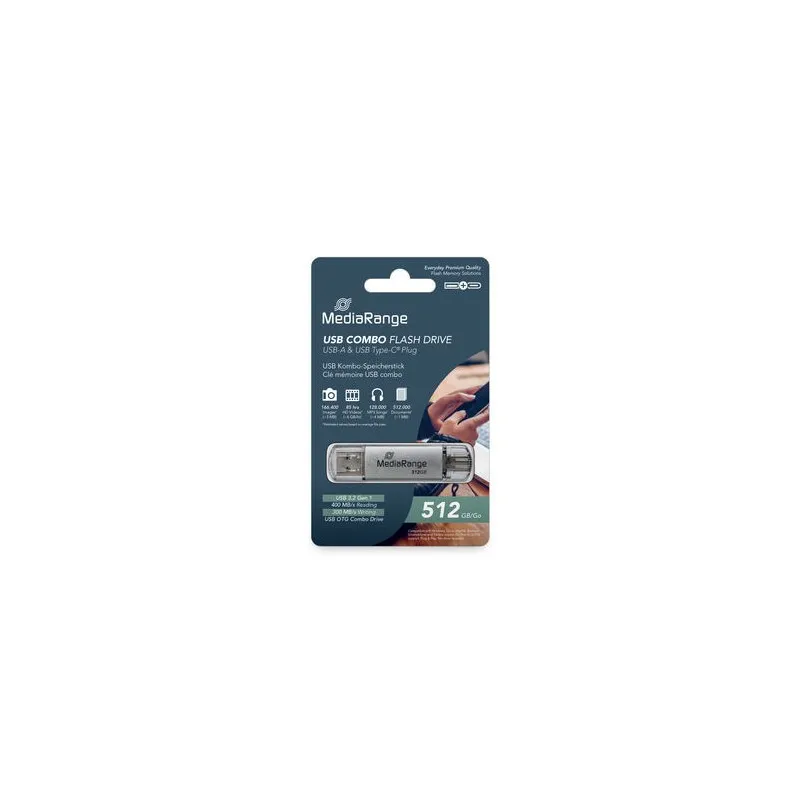 PENDRIVE COMBO 512GB USB 3-2 MEDIARANGE HIGH P-